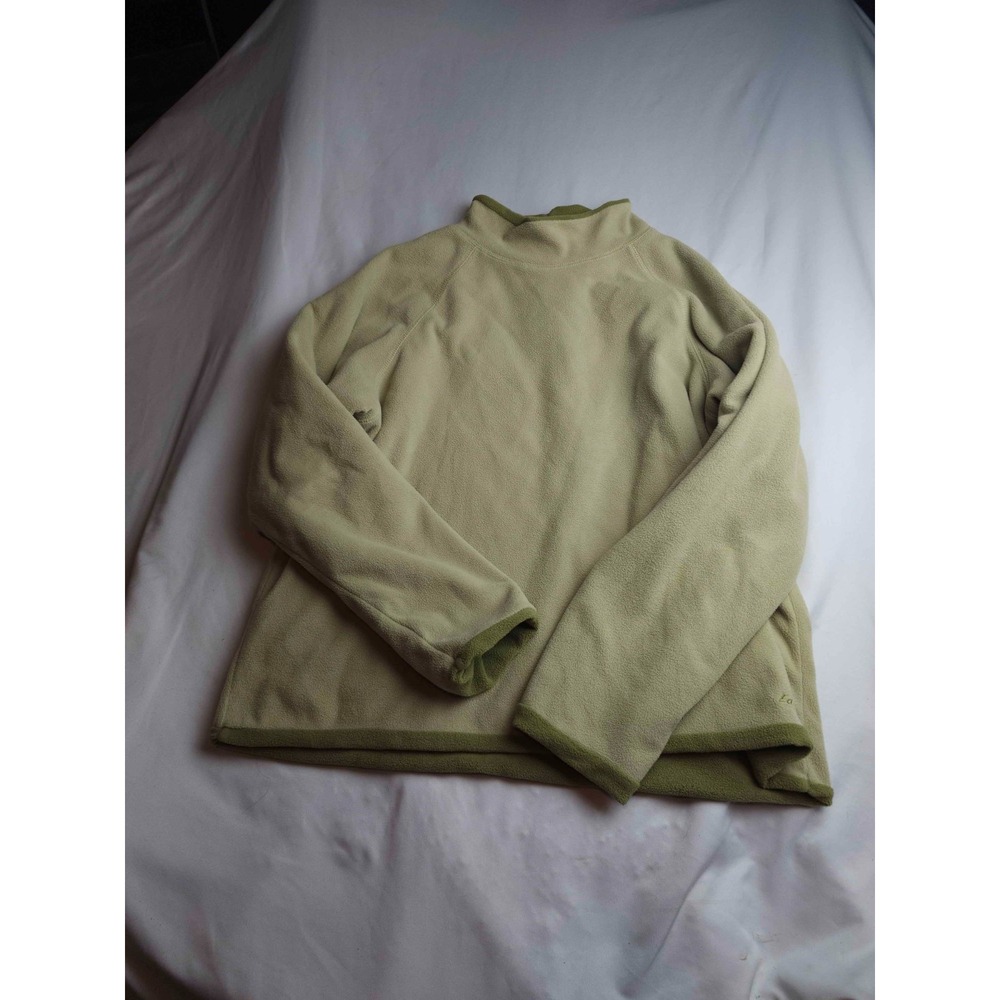 Eddie Bauer Fleece Pullover Sweatshirt Women Size XL Green Fleece Casual Outdoor